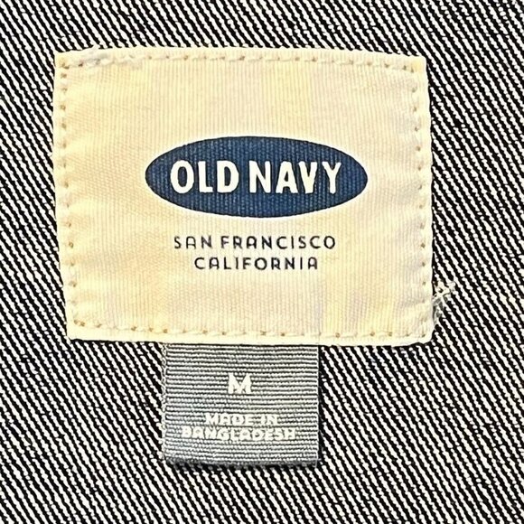 Old Navy Classic Denim Trucker Button Up Jean Jacket Dark Wash Med - Picture 5 of 7